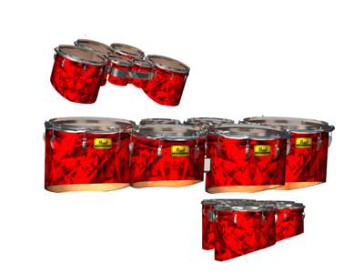 Pearl Championship Maple Tenor Drum Slips - Red Cosmic Glass
