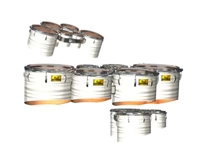 Pearl Championship Maple Tenor Drum Slips - White Horizon Stripes