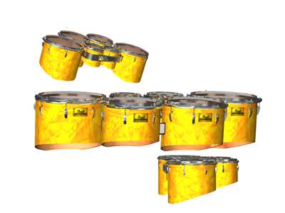 Pearl Championship Maple Tenor Drum Slips - Yellow Cosmic Glass