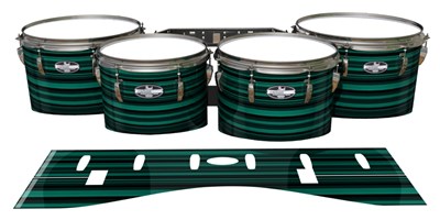 Pearl Championship CarbonCore Tenor Drum Slips - Aqua Horizon Stripes (Aqua)