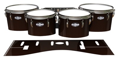 Pearl Championship CarbonCore Tenor Drum Slips - Burnt Carbon Fade (Orange)