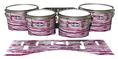 Pearl Championship CarbonCore Tenor Drum Slips - Chaos Brush Strokes Maroon and White (Red)