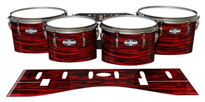 Pearl Championship CarbonCore Tenor Drum Slips - Chaos Brush Strokes Red and Black (Red)