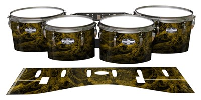 Pearl Championship CarbonCore Tenor Drum Slips - Desert GEO Marble Fade (Yellow)