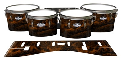Pearl Championship CarbonCore Tenor Drum Slips - Earth GEO Marble Fade (Neutral)