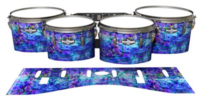 Pearl Championship CarbonCore Tenor Drum Slips - Electro Blue Plasma (Blue) (Purple)