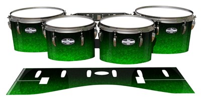 Pearl Championship CarbonCore Tenor Drum Slips - Emerald Fade (Green)