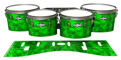 Pearl Championship CarbonCore Tenor Drum Slips - Green Cosmic Glass (Green)