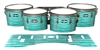 Pearl Championship CarbonCore Tenor Drum Slips - Lateral Brush Strokes Aqua and White (Green) (Blue)