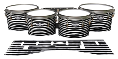 Pearl Championship CarbonCore Tenor Drum Slips - Lateral Brush Strokes Black and White (Neutral)