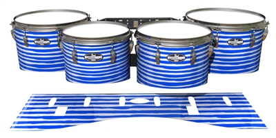Pearl Championship CarbonCore Tenor Drum Slips - Lateral Brush Strokes Blue and White (Blue)