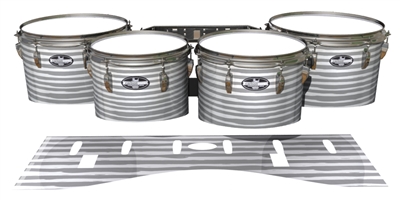 Pearl Championship CarbonCore Tenor Drum Slips - Lateral Brush Strokes Grey and White (Neutral)