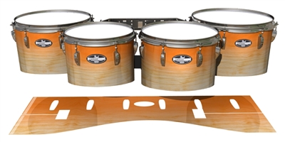 Pearl Championship CarbonCore Tenor Drum Slips - Maple Woodgrain Orange Fade (Orange)
