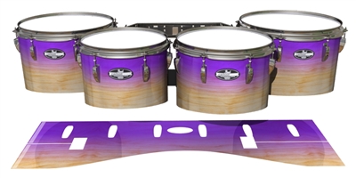 Pearl Championship CarbonCore Tenor Drum Slips - Maple Woodgrain Purple Fade (Purple)