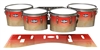 Pearl Championship CarbonCore Tenor Drum Slips - Maple Woodgrain Red Fade (Red)