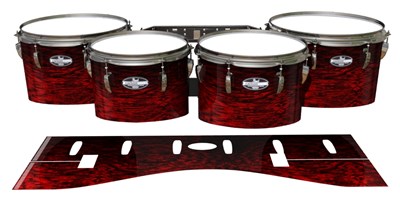 Pearl Championship CarbonCore Tenor Drum Slips - Rosy Red Rosewood (Red)
