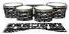 Pearl Championship CarbonCore Tenor Drum Slips - Wave Brush Strokes Black and White (Neutral)