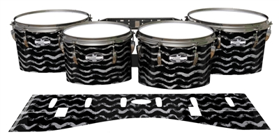 Pearl Championship CarbonCore Tenor Drum Slips - Wave Brush Strokes Grey and Black (Neutral)