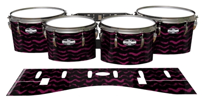 Pearl Championship CarbonCore Tenor Drum Slips - Wave Brush Strokes Maroon and Black (Red)