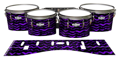 Pearl Championship CarbonCore Tenor Drum Slips - Wave Brush Strokes Purple and Black (Purple)