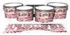 Pearl Championship CarbonCore Tenor Drum Slips - Wave Brush Strokes Red and White (Red)