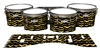 Pearl Championship CarbonCore Tenor Drum Slips - Wave Brush Strokes Yellow and Black (Yellow)