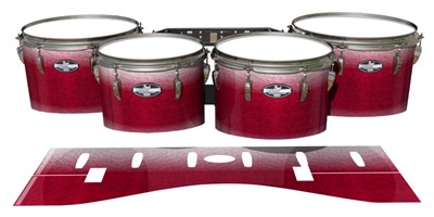 Pearl Championship CarbonCore Tenor Drum Slips - Wicked White Ruby (Red) (Pink)