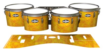 Pearl Championship CarbonCore Tenor Drum Slips - Yellow Cosmic Glass (Yellow) (Orange)