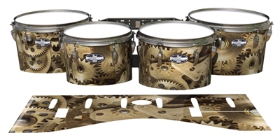 Pearl Championship CarbonCore Tenor Drum Slips - Golden Gears (Themed)