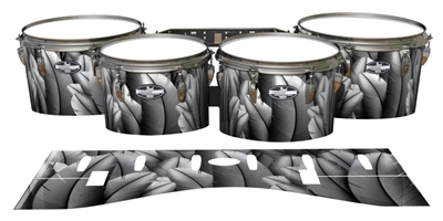 Pearl Championship CarbonCore Tenor Drum Slips - Grey Feathers (Themed)