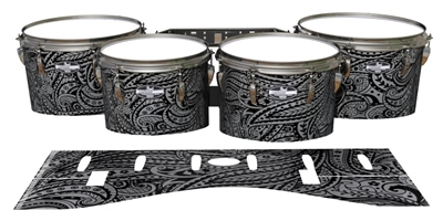 Pearl Championship CarbonCore Tenor Drum Slips - Grey Paisley (Themed)