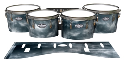 Pearl Championship CarbonCore Tenor Drum Slips - Grey Smokey Clouds (Themed)