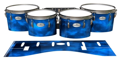 Pearl Championship Maple Tenor Drum Slips - Blue Smokey Clouds (Themed)