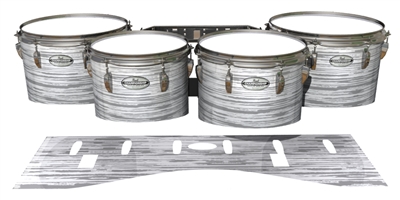 Pearl Championship Maple Tenor Drum Slips - Chaos Brush Strokes Grey and White (Neutral)