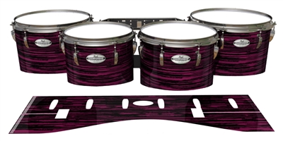 Pearl Championship Maple Tenor Drum Slips - Chaos Brush Strokes Maroon and Black (Red)