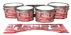 Pearl Championship Maple Tenor Drum Slips - Chaos Brush Strokes Red and White (Red)