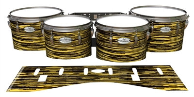 Pearl Championship Maple Tenor Drum Slips - Chaos Brush Strokes Yellow and Black (Yellow)