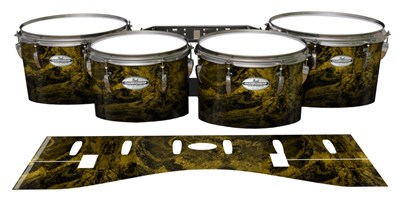 Pearl Championship Maple Tenor Drum Slips - Desert GEO Marble Fade (Yellow)