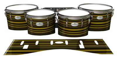 Pearl Championship Maple Tenor Drum Slips - Gold Horizon Stripes (Yellow)