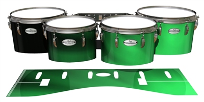 Pearl Championship Maple Tenor Drum Slips - Green Light Rays (Themed)