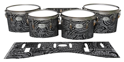 Pearl Championship Maple Tenor Drum Slips - Grey Paisley (Themed)