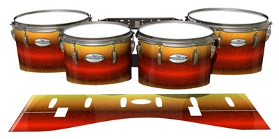 Pearl Championship Maple Tenor Drum Slips - Jupiter Storm (Red) (Yellow)