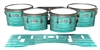 Pearl Championship Maple Tenor Drum Slips - Lateral Brush Strokes Aqua and White (Blue) (Green)