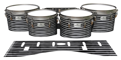 Pearl Championship Maple Tenor Drum Slips - Lateral Brush Strokes Grey and Black (Neutral)