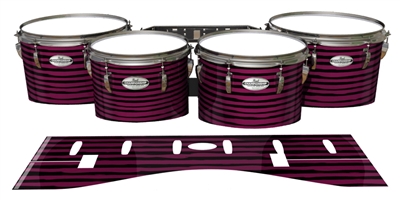 Pearl Championship Maple Tenor Drum Slips - Lateral Brush Strokes Maroon and Black (Red)