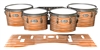 Pearl Championship Maple Tenor Drum Slips - Lateral Brush Strokes Orange and White (Orange)