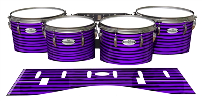 Pearl Championship Maple Tenor Drum Slips - Lateral Brush Strokes Purple and Black (Purple)