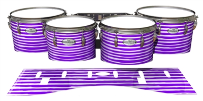 Pearl Championship Maple Tenor Drum Slips - Lateral Brush Strokes Purple and White (Purple)
