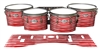 Pearl Championship Maple Tenor Drum Slips - Lateral Brush Strokes Red and White (Red)