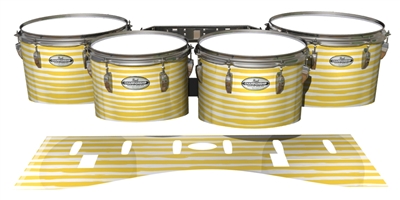 Pearl Championship Maple Tenor Drum Slips - Lateral Brush Strokes Yellow and White (Yellow)